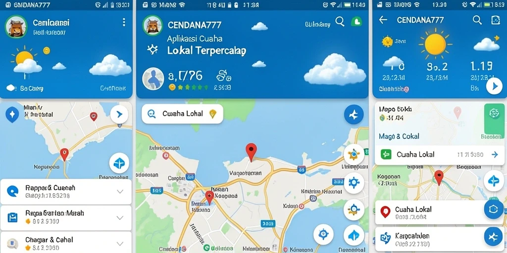 Antarmuka CENDANA777 menampilkan informasi cuaca lokal secara jelas dan menarik.