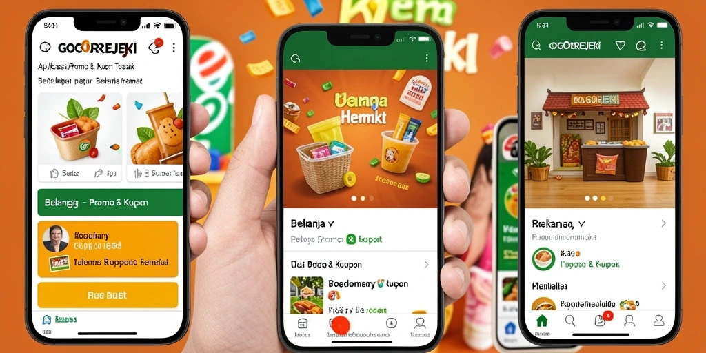 Tampilan antarmuka GOGOREJEKI yang sederhana dan mudah digunakan.