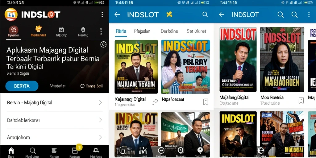 Tampilan antarmuka aplikasi INDSLOT yang modern dan user-friendly.