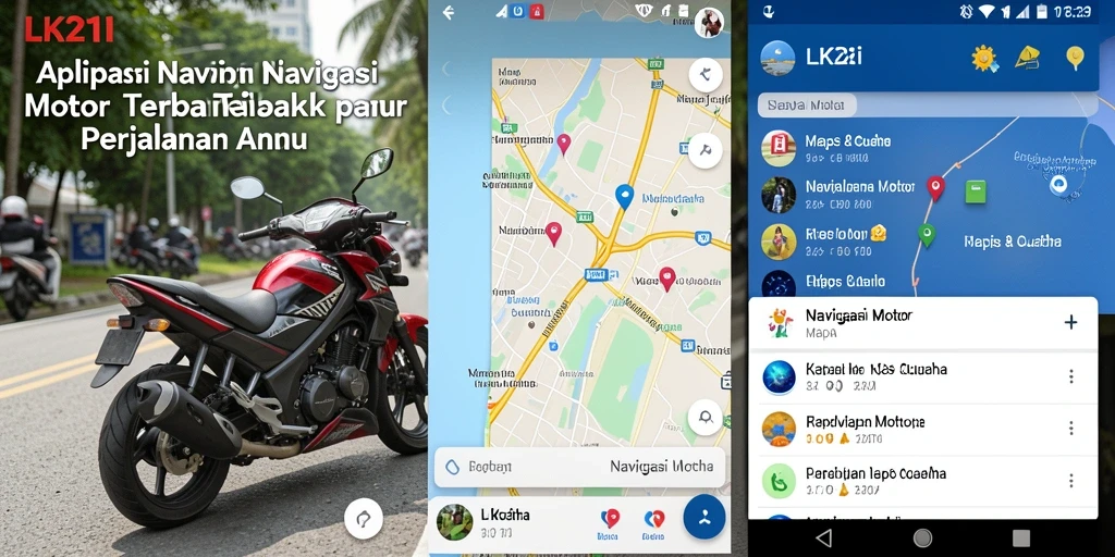 Antarmuka LK21 menampilkan peta dan informasi navigasi yang jelas.