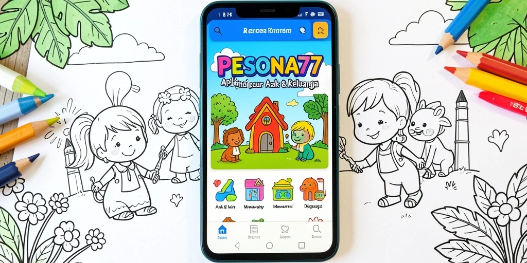Tampilan antarmuka PESONA77 yang menarik dan interaktif untuk anak-anak.
