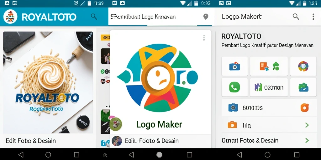 Tampilan antarmuka yang user-friendly dari ROYALTOTO untuk pembuatan logo.